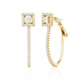 Mazali Jewellery Sterling Silver Circle Hoop Earrings  GOLD GOLD
