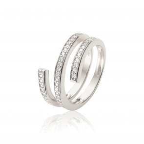 Mazali silver swirl ring